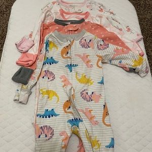 3/6 month girls pajamas